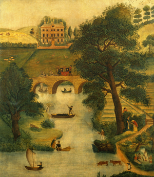 Rural Scene with Coach and Horse, c.1835 (oil on canvas)