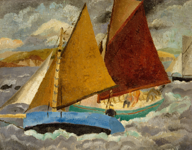 Yacht Race at Portscato, Cornwall, 1928 (painted on the reverse of 88535)
