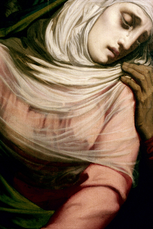 Virgin Mary at the Foot of the Cross, 1847 (oil on canvas) (detail) (see also 252682 and 252683)