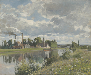 The River Oise near Pontoise, 1873 (oil on canvas)