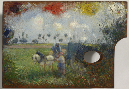 The Artist's Palette with a Landscape, c.1878-80 (oil on panel)