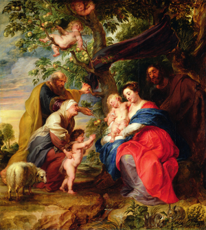 The Holy Family under an Apple Tree, c.1632 (oil on panel)