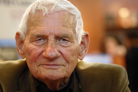 PORTRAIT OF THE WRITER PIERRE MAGNAN AT THE 2007 BOOK FAIR.