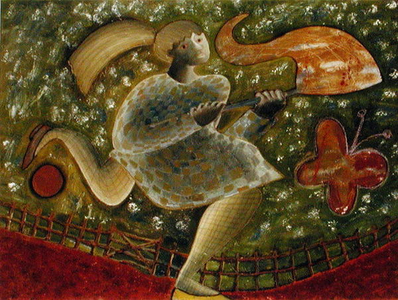 The Butterfly Net, 1987 (oil & mixed media on canvas)