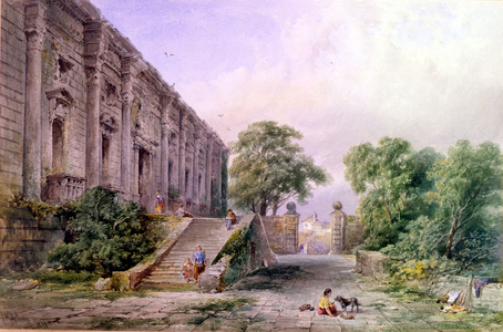 View of the East Front of Nottingham Castle, 1879 (w/c on paper)