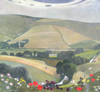 Thunderbarrow Hill, near Bramber (oil on canvas)