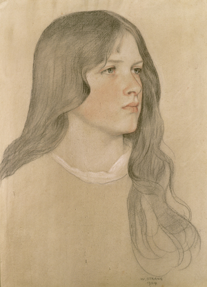 Portrait of a Girl, 1904 (coloured pencil on paper)