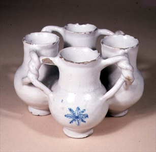 Fuddling cups, tin glazed earthenware, c.1790