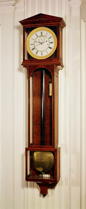 Regulator clock with mahogany and glass case, Vienna, early 19th century