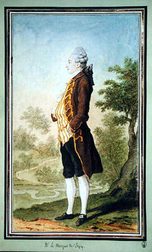 Le Marquis de Lezay-Marnesia (pencil, watercolour & gouache on paper)