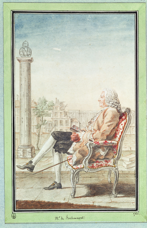 Monsieur Louis Petit de Bachaumont (1690-1771) 1760 (pencil, watercolour & gouache on paper)