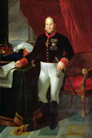 Portrait of Francesco I (1777-1830) King of the Two Sicilies. 1826 (oil on canvas)