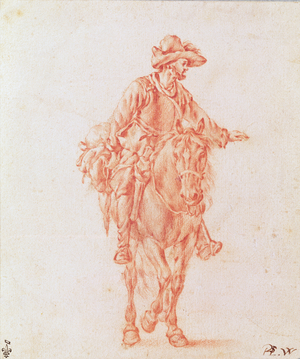 The Horseman (red chalk on paper)