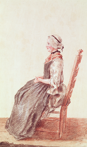 Mademoiselle Rousselet, 1759 (red chalk & pencil on paper)
