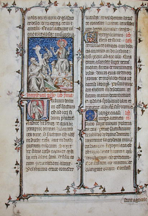 Ms 51/1887 fol.210 The Last Judgement, from the Breviary of Jeanne d'Evreux, 1325-28 (vellum)