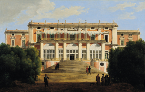 Exterior of the Palazzo Reale, Portici (oil on canvas)