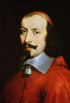 Cardinal Jules Mazarin (1602-61) (oil on canvas) (detail of 191470)