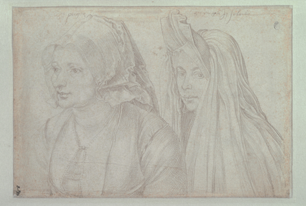 A Young Woman from Bergen-op-Zoom and a Young Woman from Goes, 1520 (silverpoint on paper)
