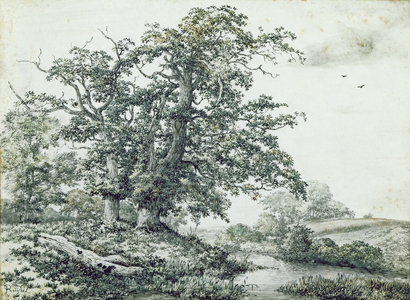 Peaceful Landscape (pen & ink and w/c on paper)