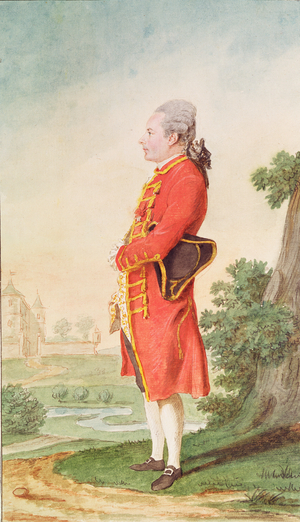 Gaspard-Claude de Fleurieu, Sieur de Montverdun, servant to the Duke of Orleans, 1770 (pencil, watercolour & gouache on paper)