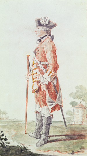 Louis Antoine Sophie de Vignerot du Plessis, duc de Fronsac, 1758 (pencil, red chalk & watercolour on paper)