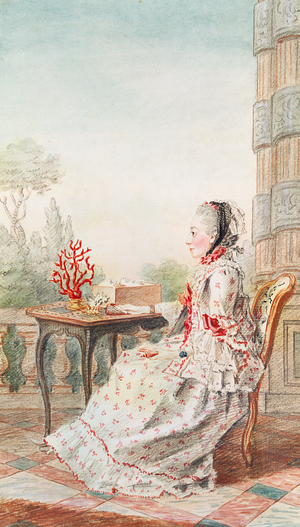 Madame d'Azincourt, 1760 (pencil, watercolour & gouache on paper)