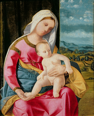 The Virgin and Child (oil on panel)