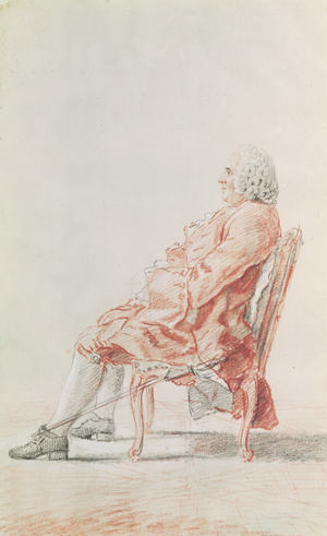Monsieur Fournier (pencil, watercolour, and red chalk on paper) 1758