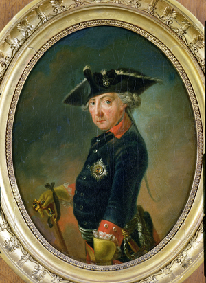 Frederick II (1712-86) the Great (oil on canvas)