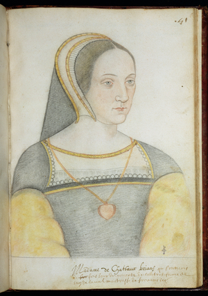 Francoise de Foix (1495-1537) Countess of Chateaubriant (pencil on paper)