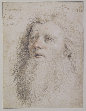 Self Portrait, 1st quester 16th century (chalk & sanguine on paper)