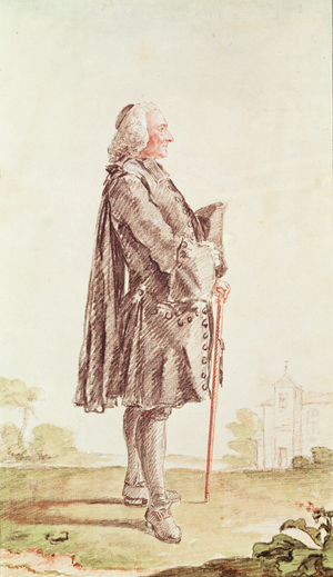 The Curate of Treuzy, 1758 (w/c on paper)