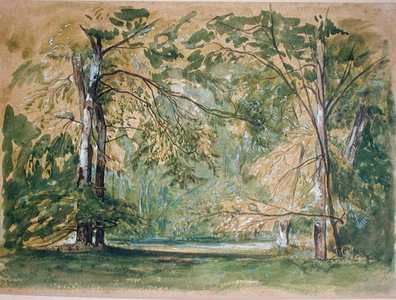 View of the Park at Chantilly (w/c on paper)