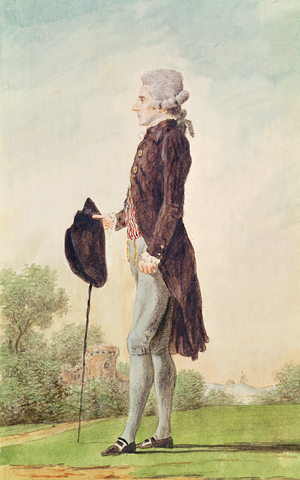 Mr de la Rue (pencil, watercolour & gouache on paper)
