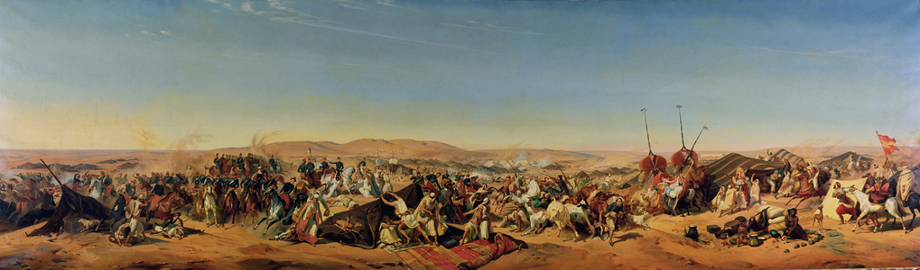 Capture of the Tribe of Abd el-Kader (1808-83) by Henri d'Orleans (1822-97) Duke of Aumale, 16th May 1843, 1856 (oil on canvas)