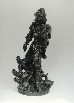 Louis II de Bourbon (1621-86) 4th Prince of Conde at Fribourg in 1644, 1780 (bronze) (b/w photo)
