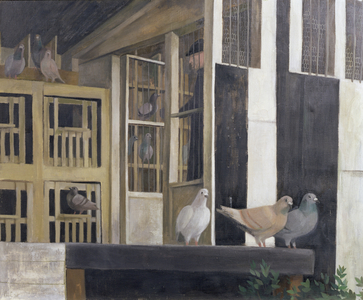 Will Porritt's Pigeon Loft, 1953 (oil on canvas)