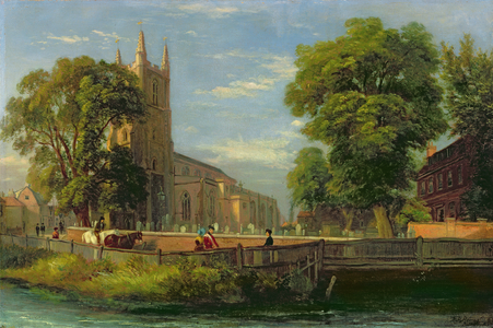 Croydon Parish Church, 1839 (oil on canvas)