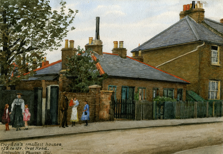 135 to 139 Oval Road: Croydon's Smallest Houses, 1921 (w/c on paper)