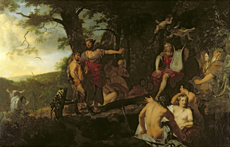 Judgement of Midas (oil on canvas)
