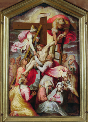 Descent from the Cross (oil on panel)