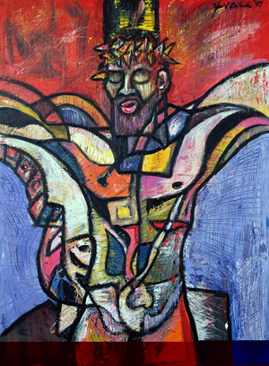Cristo Cusqueno, 1997 (acrylic on canvas)