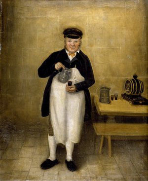 Portrait of the Chatsworth cellarman, c.1835 (oil on board)