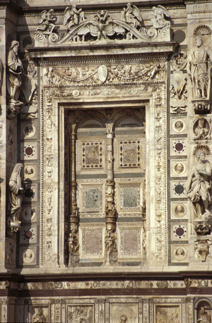 Particular of the Certosa, Pavia, Lombardy, Italy