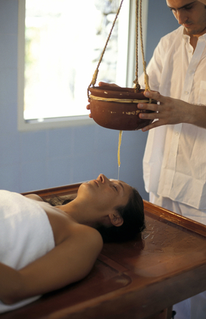 Ayurvedico massage, Pigna ancient thermal bath, Ligury, Italy