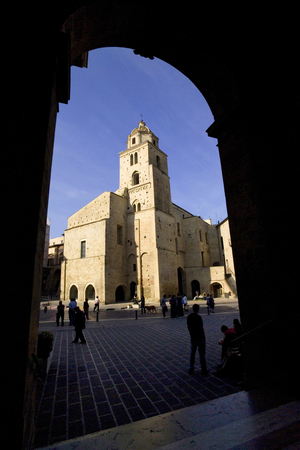 View of San Francesco sanctuary from Madonna del Ponte church, Lanciano, Abruzzo, Italy