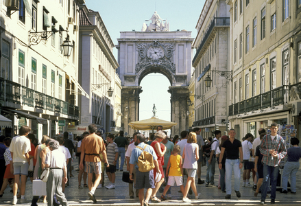 rua augusta, lisbon, portugal