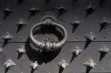 Door of Palazzo Doria Tursi, Genoa, Liguria, Italy