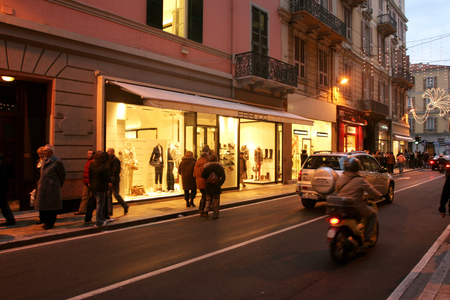 Matteotti street, Sanremo, Ligury, Italy