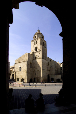 View of San Francesco sanctuary from Madonna del Ponte church, Lanciano, Abruzzo, Italy